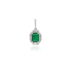 18K Gold Emerald Pendant