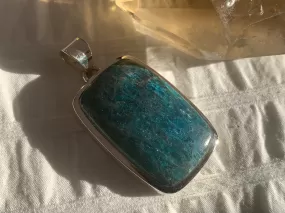 Blue Apatite Naevia Pendant - Rectangle