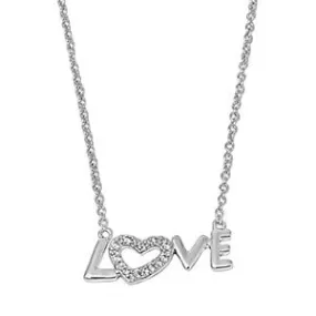 Love Sterling Silver and Cubic Zirconia Necklace