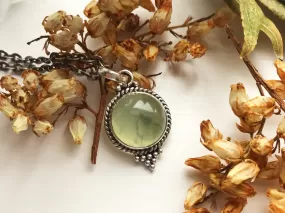 Prehnite Cassia Dot Pendant