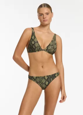 Python Triangle Bikini Top - Olive