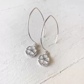 spring blossom // silver-plated baby botanical flower blossom charm earrings