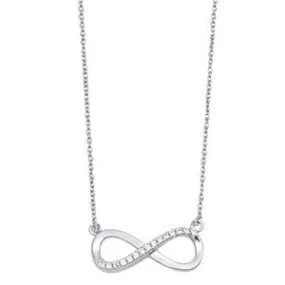 Sterling Silver and CZ Infinity Necklace