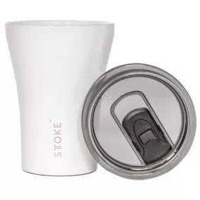 Sttoke Ceramic  Resusable Thermal Coffee Cup White