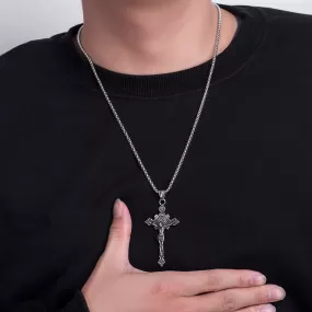 Titanium steel catholic cross jesus pendant