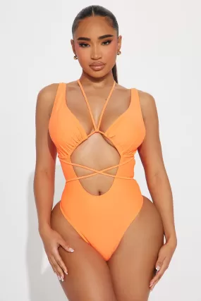 Valentina Strappy 1 Piece Swimsuit - Orange